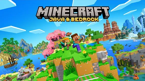 Minecraft — Illustration promotionnelle (Current Java & Bedrock promotional artwork.)
